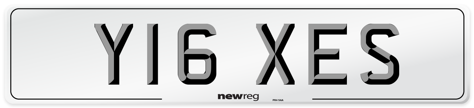 Y16 XES Number Plate from New Reg